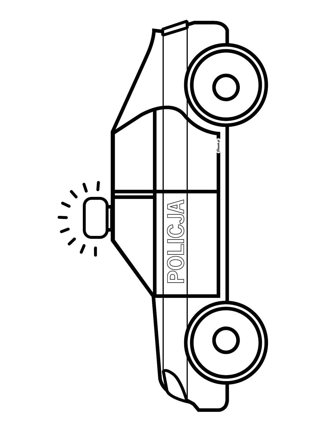 samochod policyjny kolorowanka dla dzieci do druku osesek pl kolorowanki gta 5